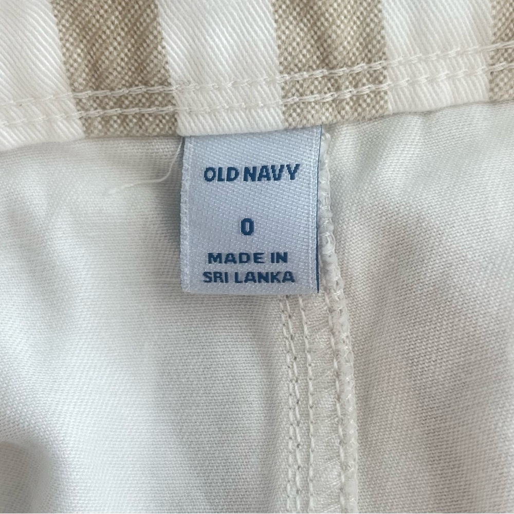 Old Navy Striped Button Front Skirt Size 0 in Beige and Tan - Picture 4 of 4